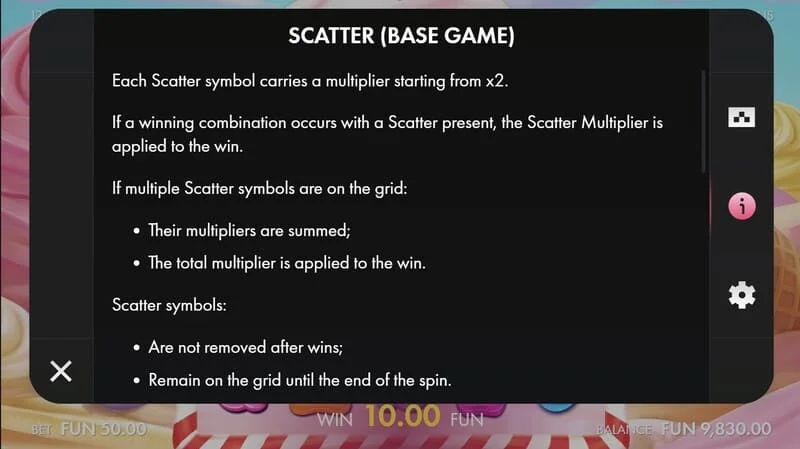 Sugar Wins – Scatter พร้อมตัวคูณ